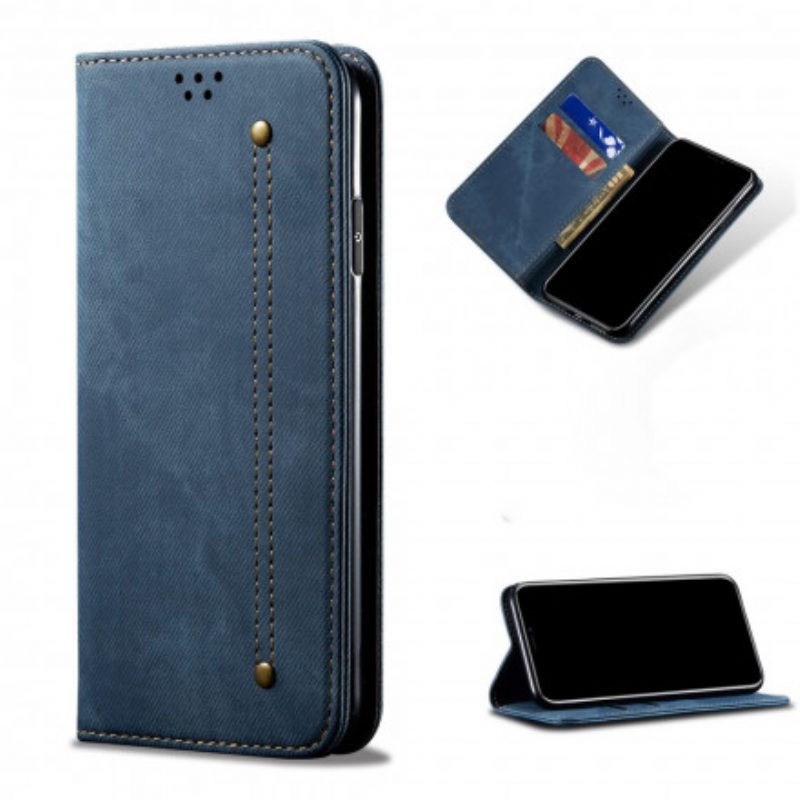 Schutzhülle Für Xiaomi Redmi Note 9T Flip Case Denim-stoff