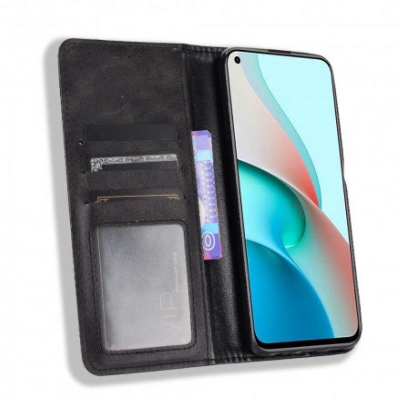 Schutzhülle Für Xiaomi Redmi Note 9T Flip Case Stilisierter Ledereffekt