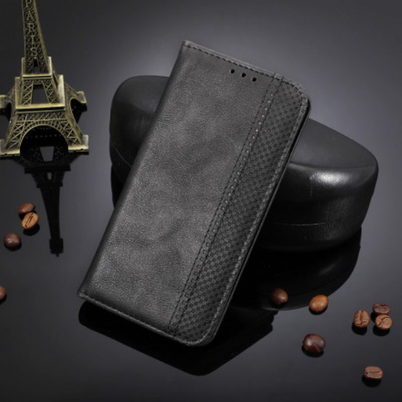 Schutzhülle Für Xiaomi Redmi Note 9T Flip Case Stilisierter Ledereffekt