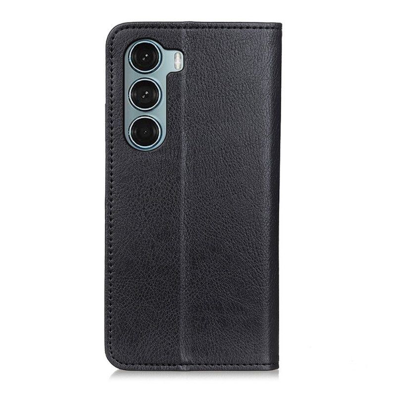 Schutzhülle Für Moto G200 5G Flip Case Litschi-spaltleder-textur