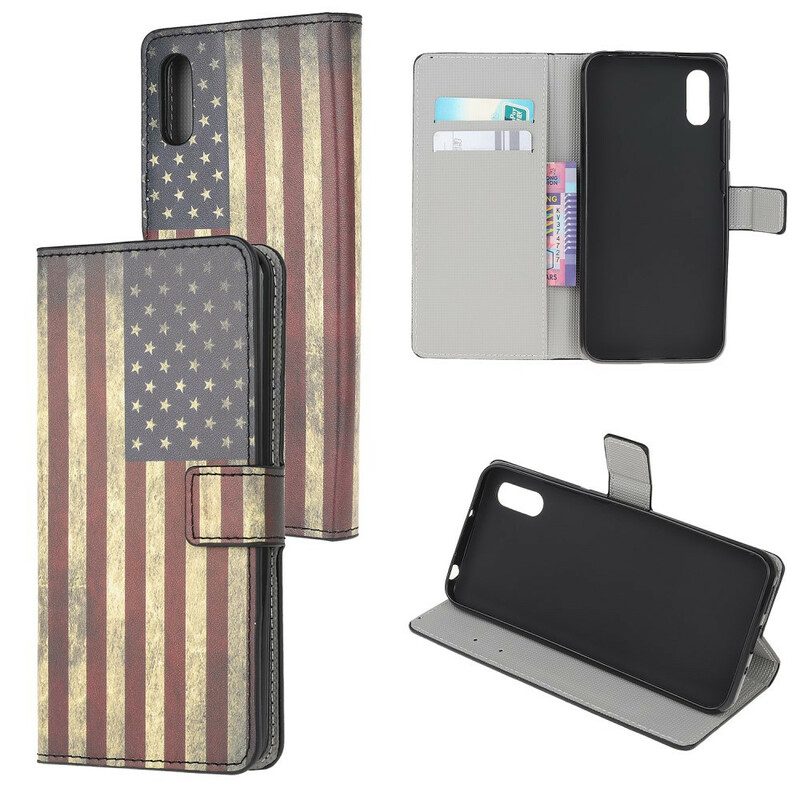 Flip Case Für Xiaomi Redmi 9A Amerikanische Flagge