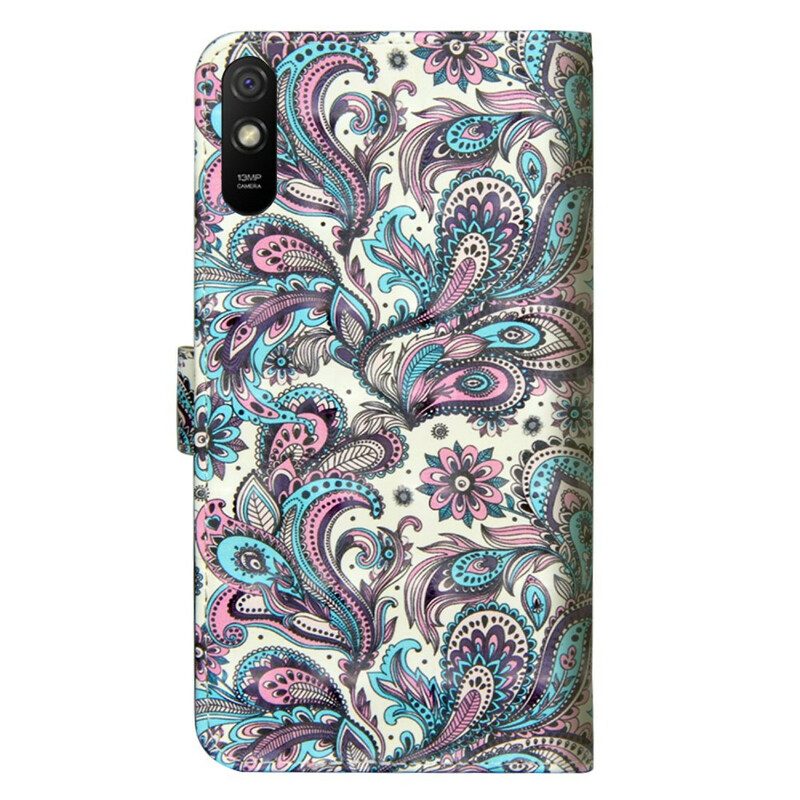 Flip Case Für Xiaomi Redmi 9A Blumenmuster