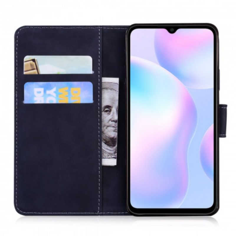 Flip Case Für Xiaomi Redmi 9A Kunstleder Neue Farben