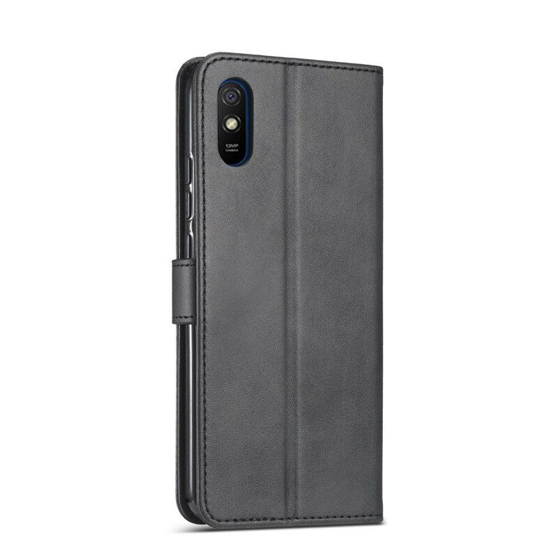 Flip Case Für Xiaomi Redmi 9A Lc.imeeke Ledereffekt