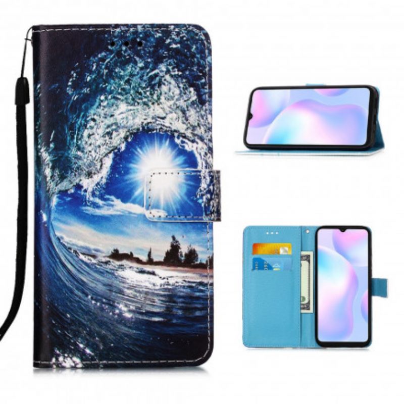 Flip Case Für Xiaomi Redmi 9A Mit Kordel Daydreams Schlüsselband Landschaft