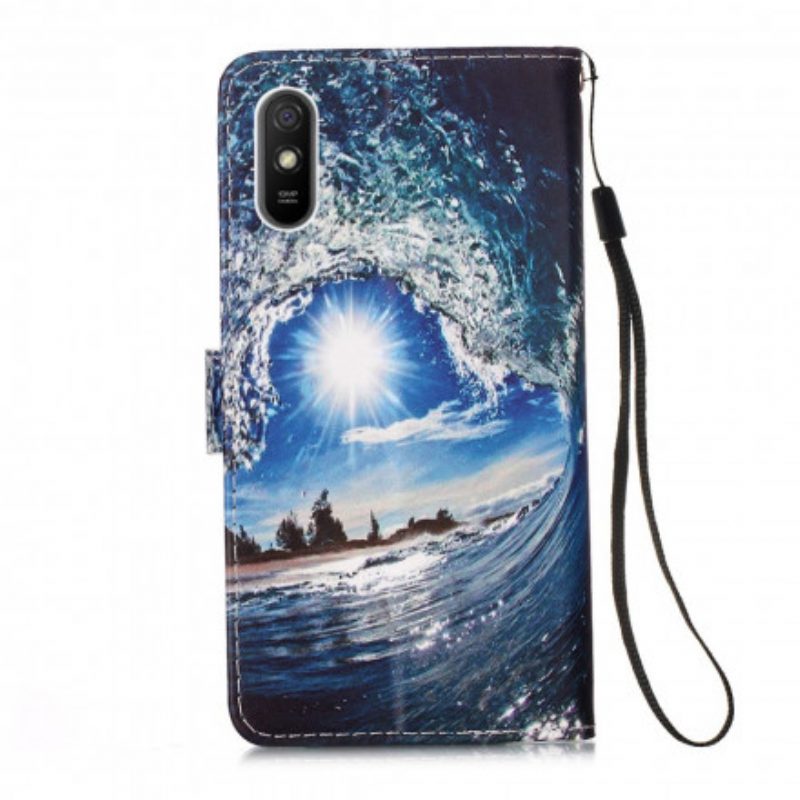 Flip Case Für Xiaomi Redmi 9A Mit Kordel Daydreams Schlüsselband Landschaft