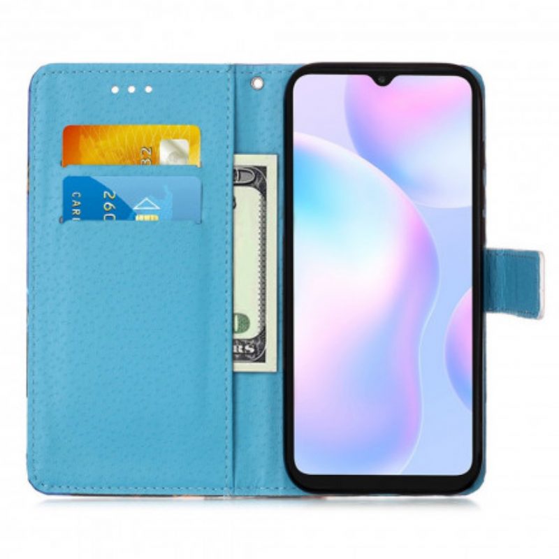 Flip Case Für Xiaomi Redmi 9A Mit Kordel Daydreams Schlüsselband Landschaft