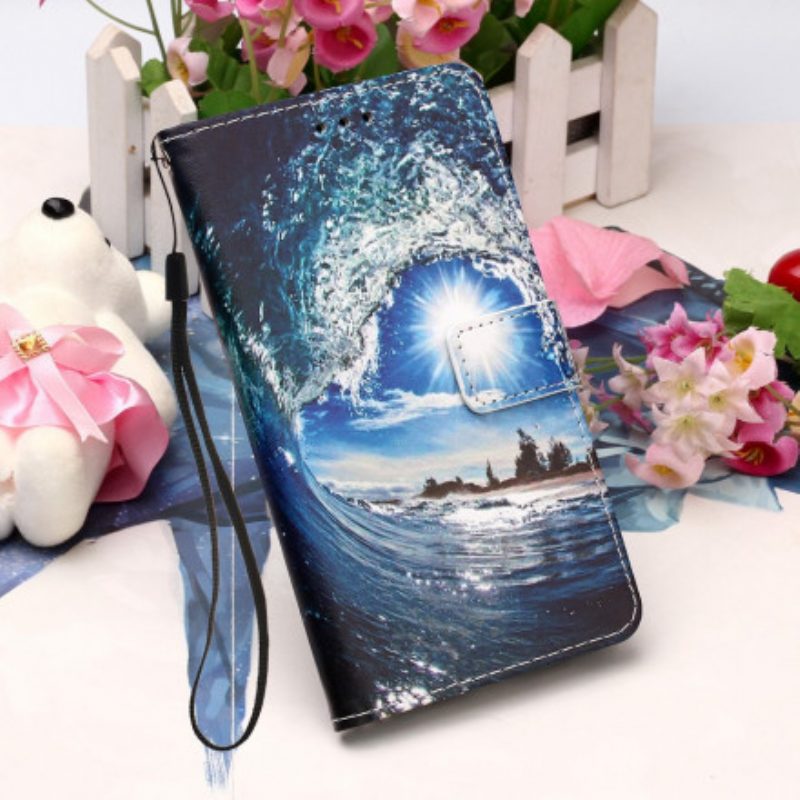 Flip Case Für Xiaomi Redmi 9A Mit Kordel Daydreams Schlüsselband Landschaft