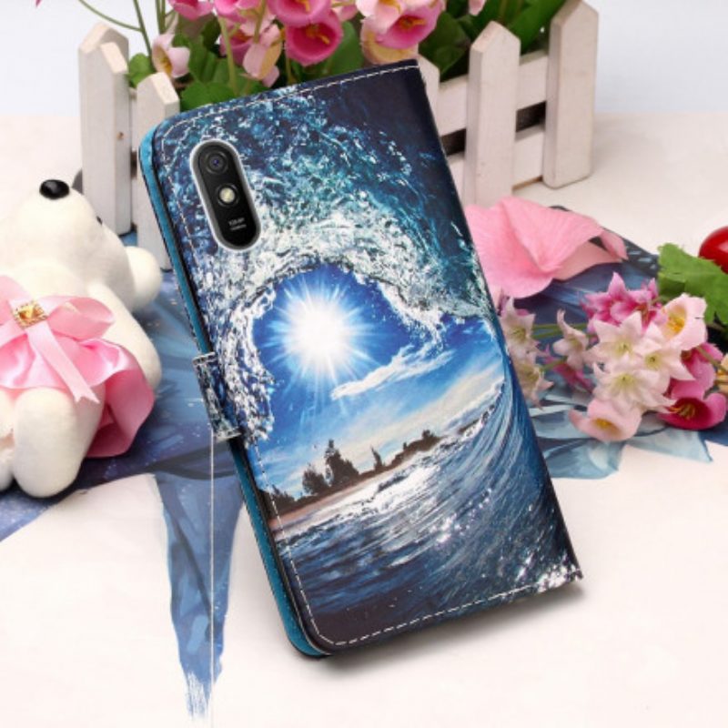 Flip Case Für Xiaomi Redmi 9A Mit Kordel Daydreams Schlüsselband Landschaft