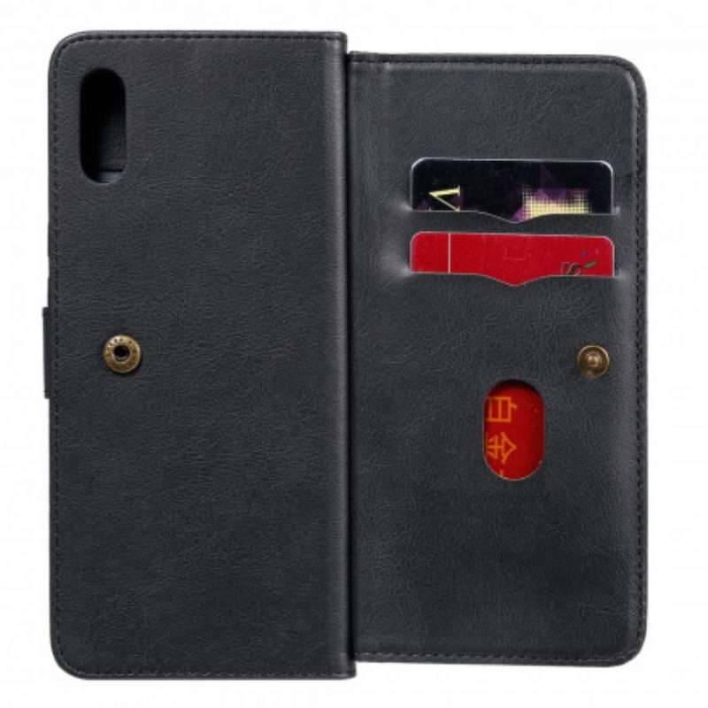 Flip Case Für Xiaomi Redmi 9A Multifunktionaler Kartenhalter Für 10 Karten