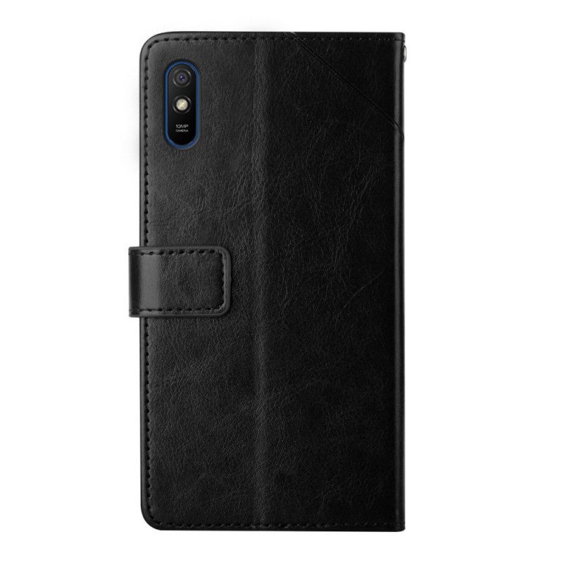 Flip Case Für Xiaomi Redmi 9A Stil Leder Geo Y Design