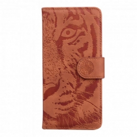 Flip Case Für Xiaomi Redmi 9A Tiger-gesichtsdruck