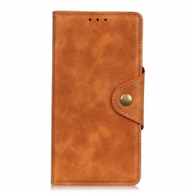 Flip Case Für Xiaomi Redmi 9A Vintage Kunstleder Und Knopf