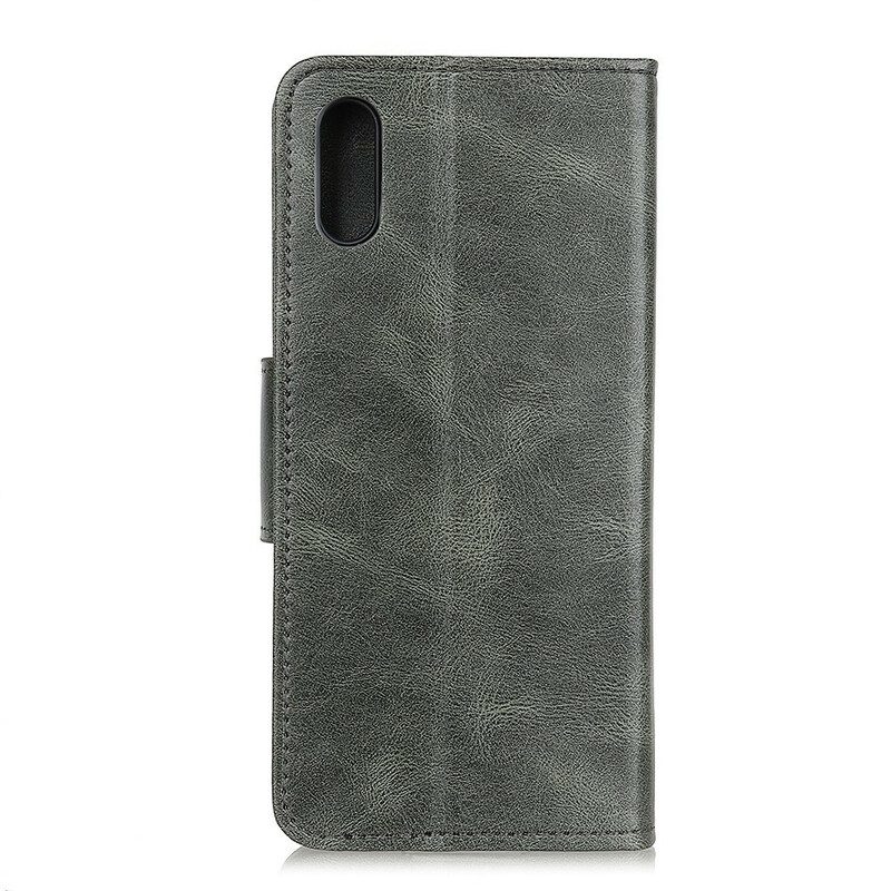 Flip Case Für Xiaomi Redmi 9A Wendeverschluss In Lederoptik