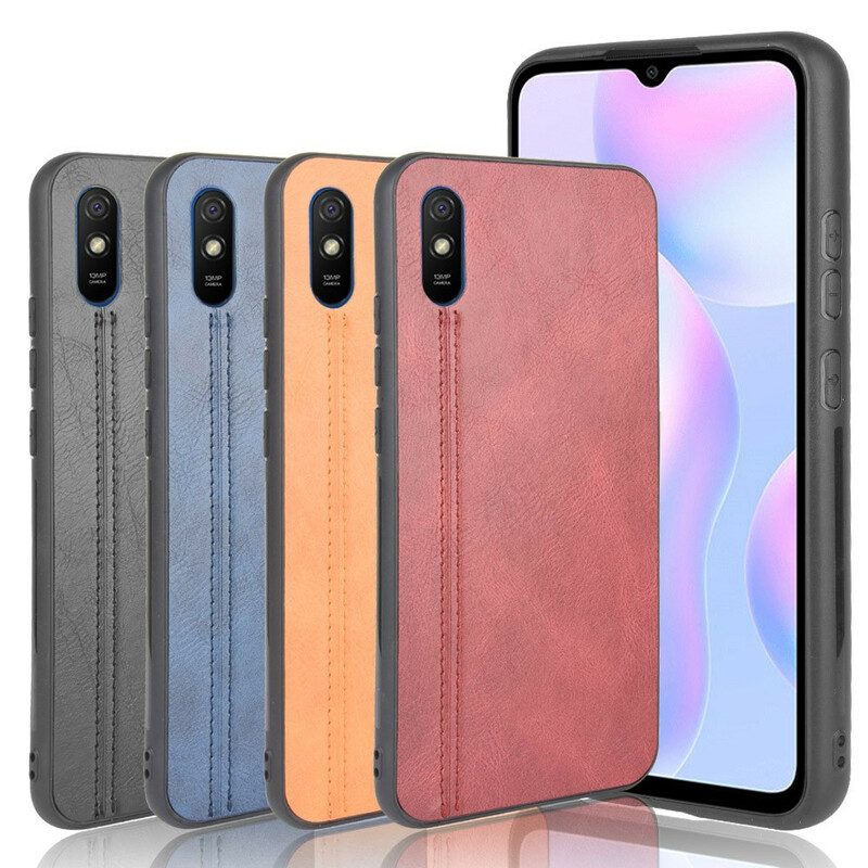 Handyhülle Für Xiaomi Redmi 9A Couture-ledereffekt