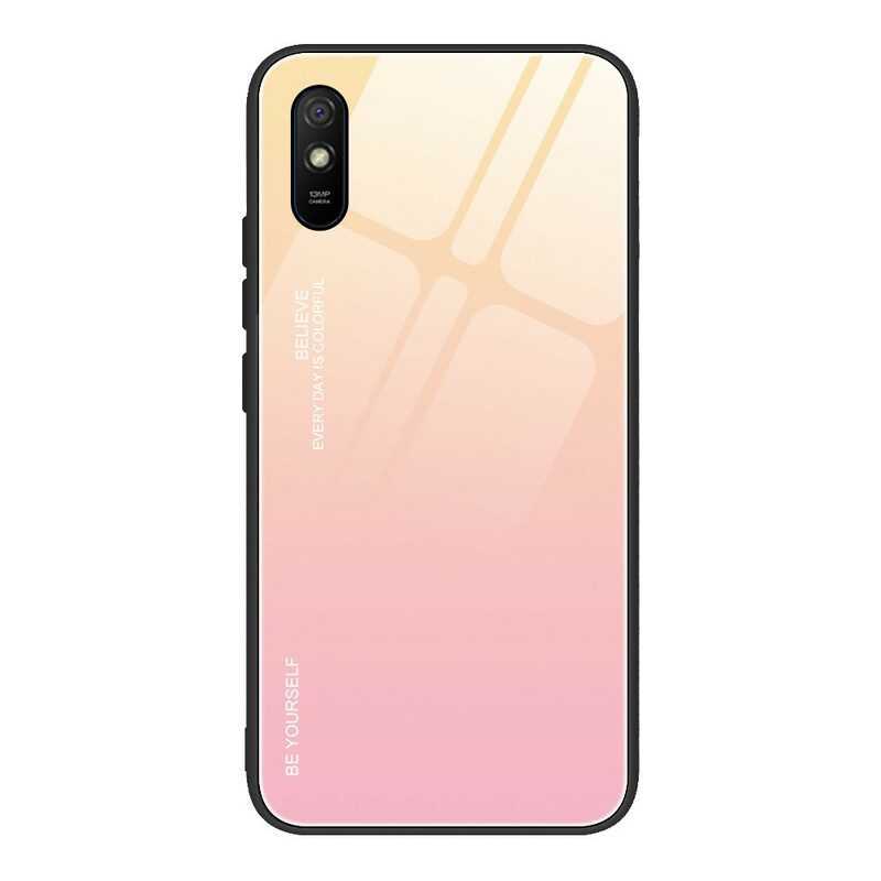 Handyhülle Für Xiaomi Redmi 9A Gehärtetes Glas. Sei Du Selbst