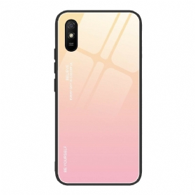 Handyhülle Für Xiaomi Redmi 9A Gehärtetes Glas. Sei Du Selbst