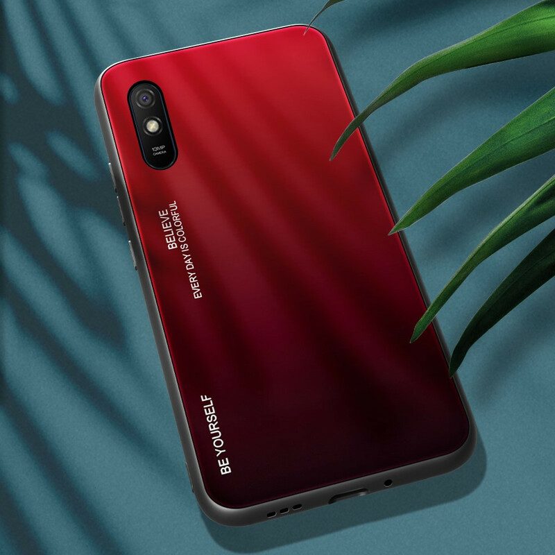 Handyhülle Für Xiaomi Redmi 9A Gehärtetes Glas. Sei Du Selbst