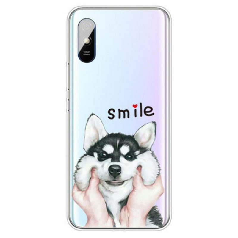 Handyhülle Für Xiaomi Redmi 9A Lächle Hund