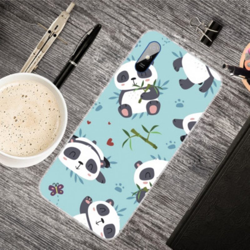 Hülle Für Xiaomi Redmi 9A Ein Haufen Pandas