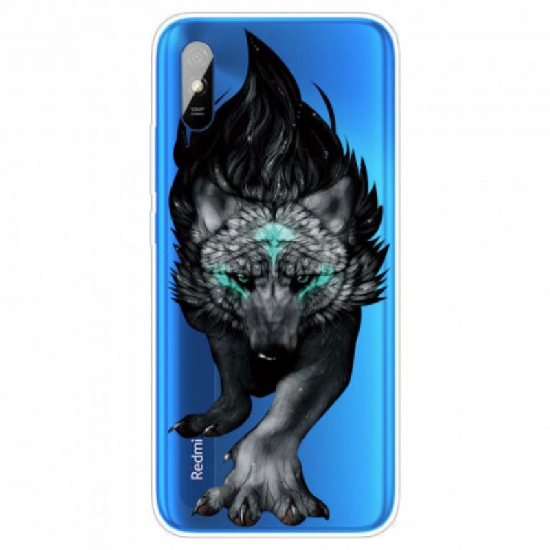 Hülle Für Xiaomi Redmi 9A Erhabener Wolf