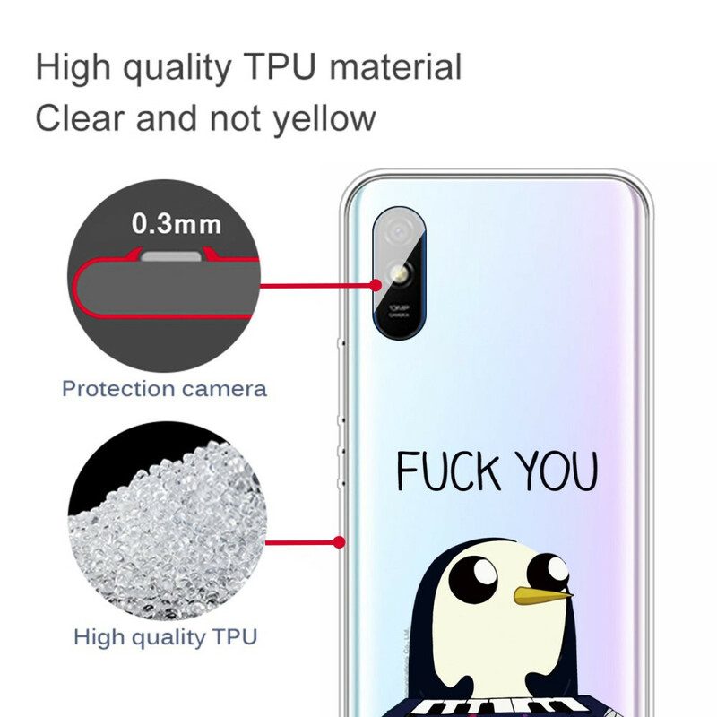 Hülle Für Xiaomi Redmi 9A Pinguin Fick Dich