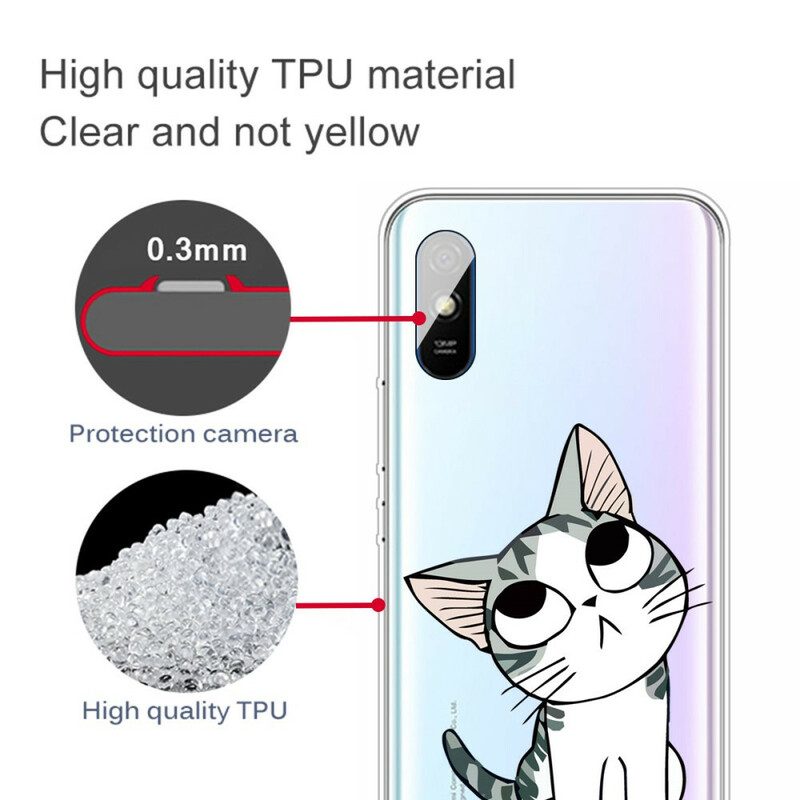 Hülle Für Xiaomi Redmi 9A Schauen Sie Sich Die Katzen An