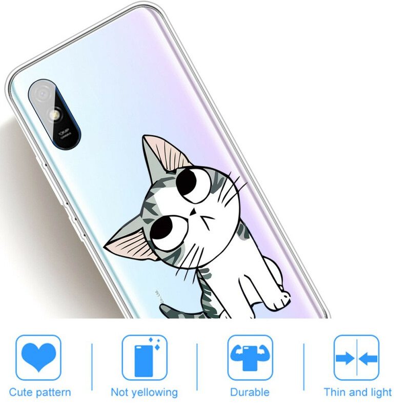 Hülle Für Xiaomi Redmi 9A Schauen Sie Sich Die Katzen An