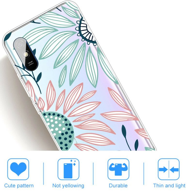 Hülle Für Xiaomi Redmi 9A Transparente Eine Blume