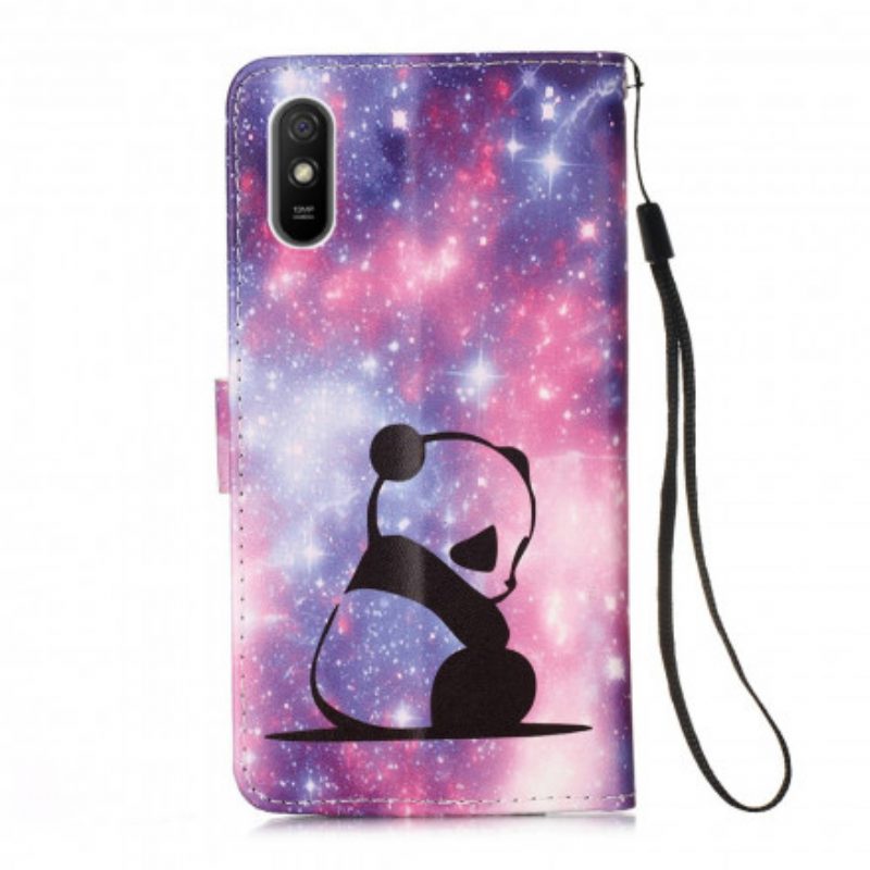 Lederhüllen Für Xiaomi Redmi 9A Mit Kordel Lanyard Panda Musings