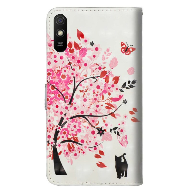 Lederhüllen Für Xiaomi Redmi 9A Rosa Baum