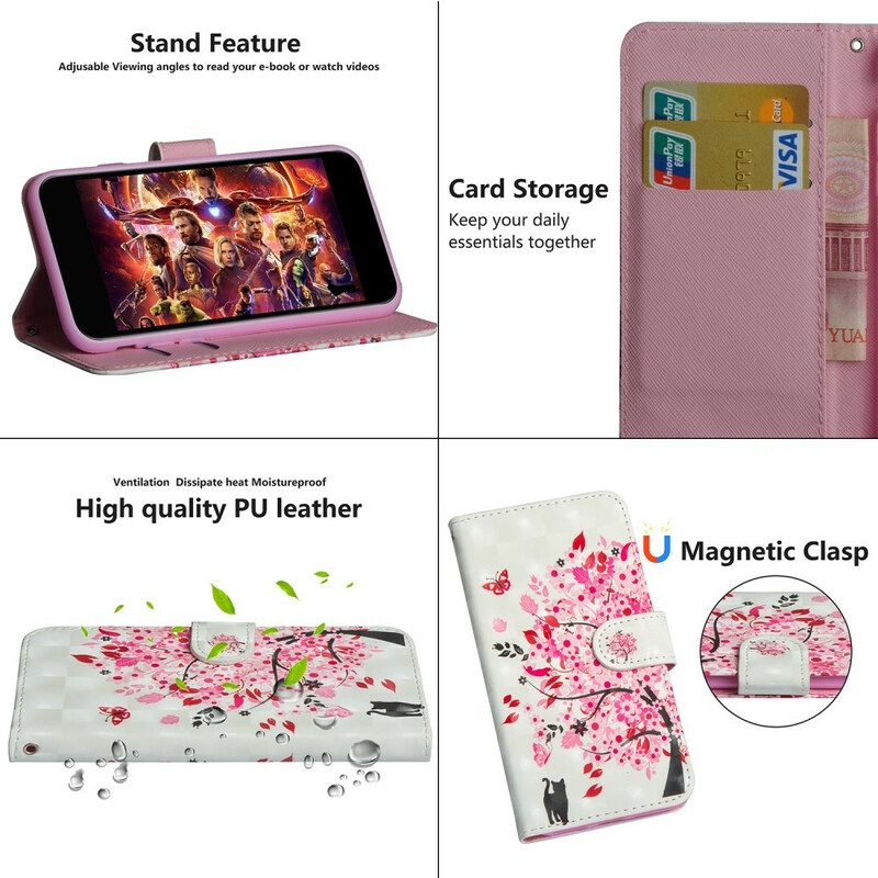 Lederhüllen Für Xiaomi Redmi 9A Rosa Baum