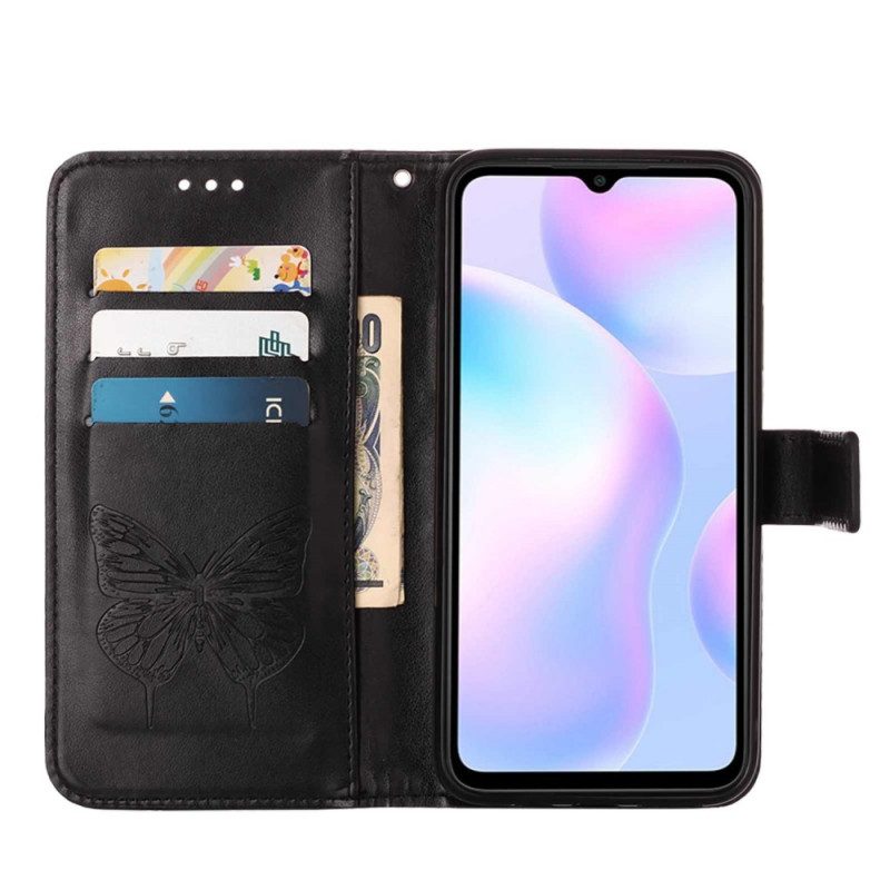 Lederhüllen Für Xiaomi Redmi 9A Schmetterlingsdesign