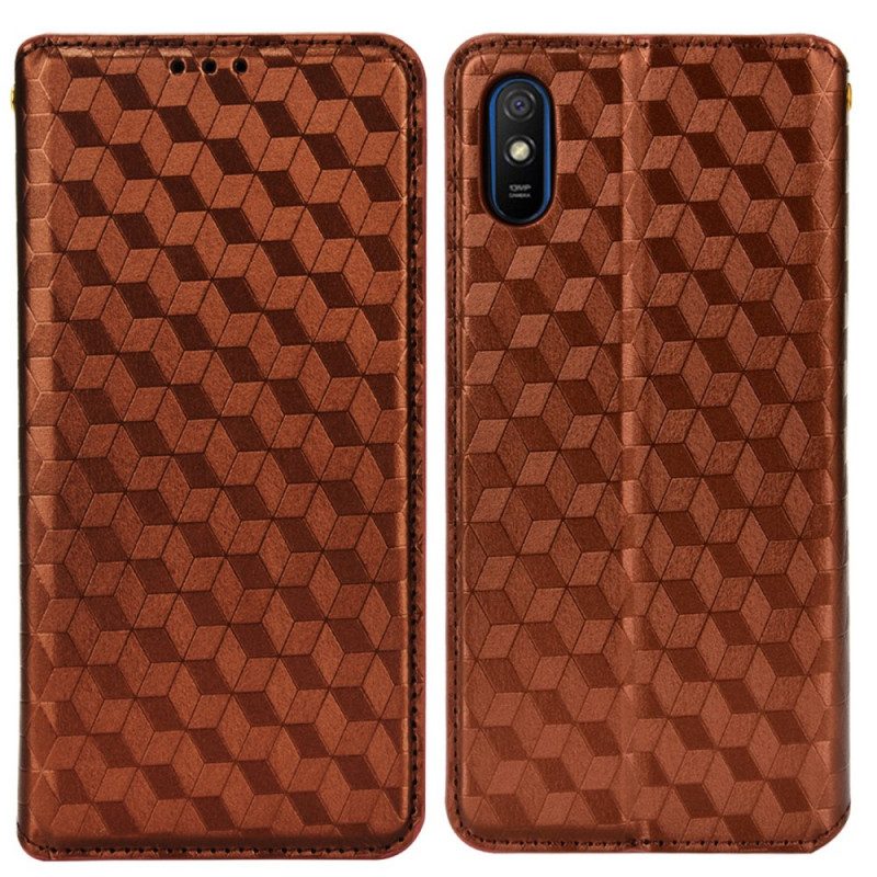 Schutzhülle Für Xiaomi Redmi 9A Flip Case Diamant-ledereffekt