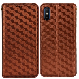 Schutzhülle Für Xiaomi Redmi 9A Flip Case Diamant-ledereffekt