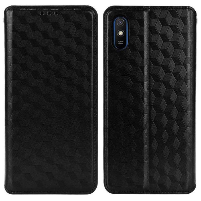 Schutzhülle Für Xiaomi Redmi 9A Flip Case Diamant-ledereffekt