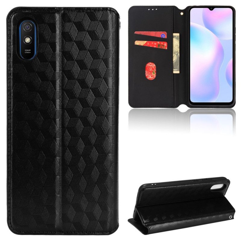 Schutzhülle Für Xiaomi Redmi 9A Flip Case Diamant-ledereffekt