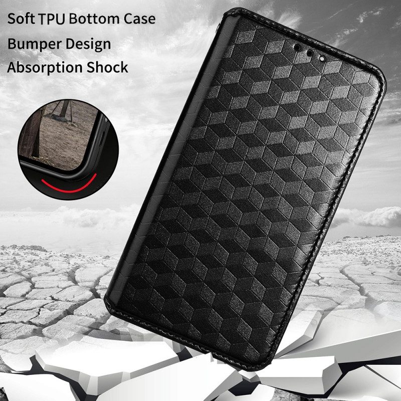 Schutzhülle Für Xiaomi Redmi 9A Flip Case Diamant-ledereffekt