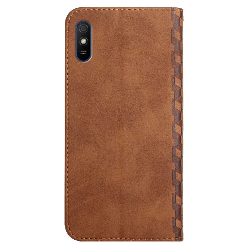 Schutzhülle Für Xiaomi Redmi 9A Flip Case Geo-ledereffekt