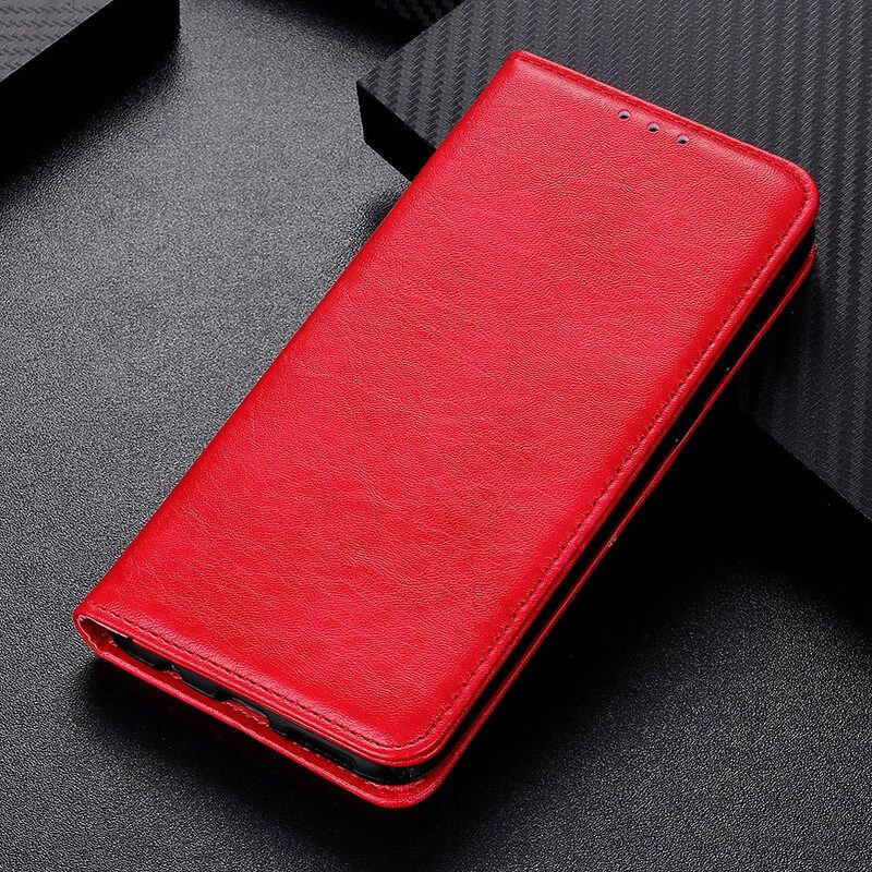 Schutzhülle Für Xiaomi Redmi 9A Flip Case Strukturiertes Spaltleder