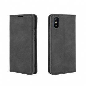 Schutzhülle Für Xiaomi Redmi 9A Flip Case Weicher Ledereffekt