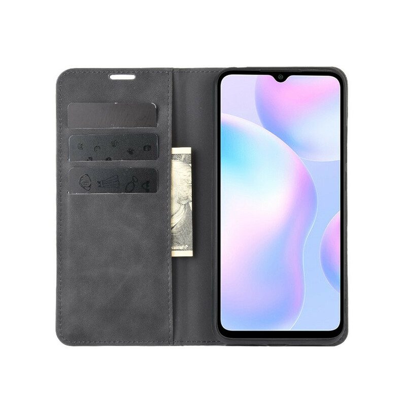 Schutzhülle Für Xiaomi Redmi 9A Flip Case Weicher Ledereffekt