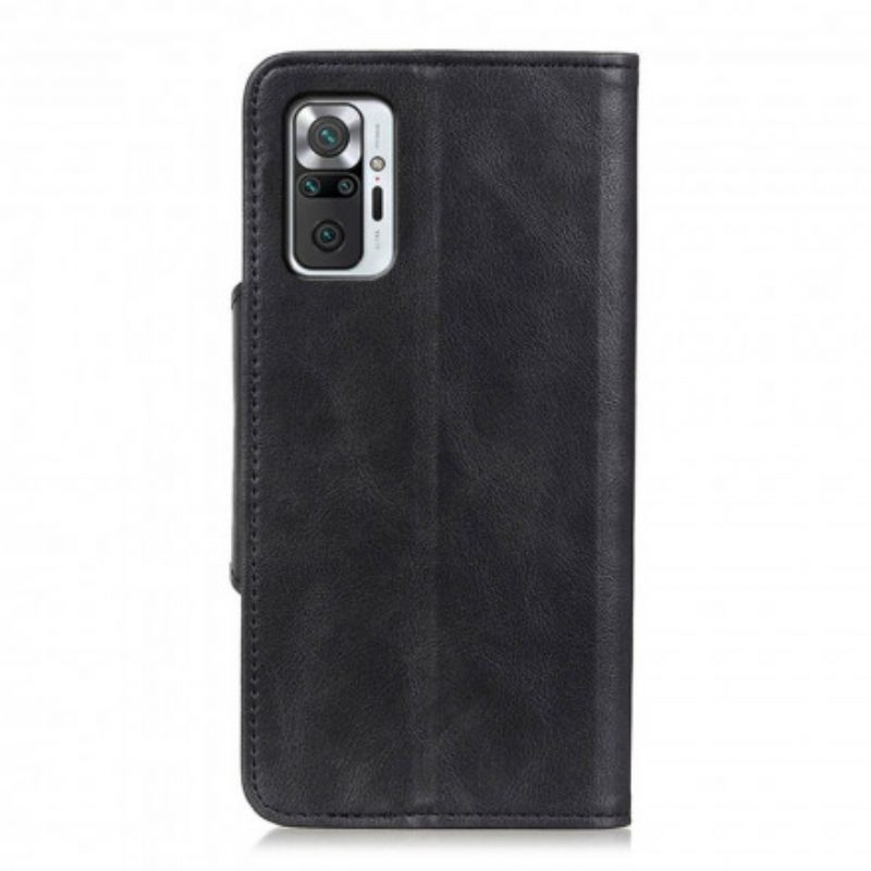 Flip Case Für Xiaomi Redmi Note 10 Pro Knopf Aus Kunstleder