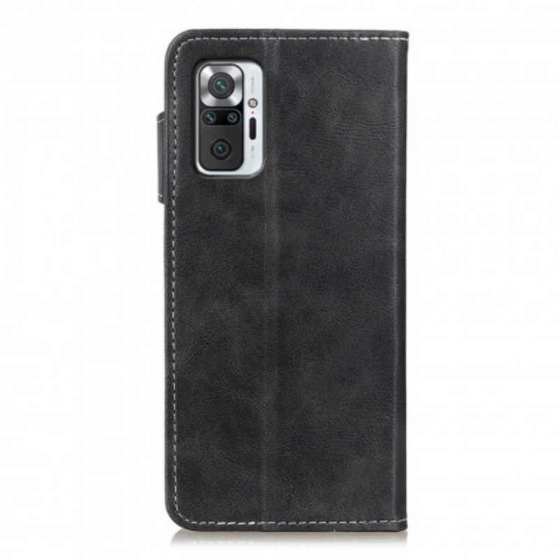 Flip Case Für Xiaomi Redmi Note 10 Pro Künstlerischer Nähknopf