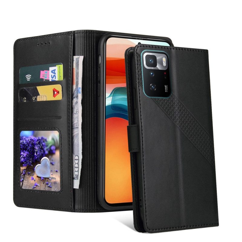 Flip Case Für Xiaomi Redmi Note 10 Pro Ledereffekt Gq.utrobe