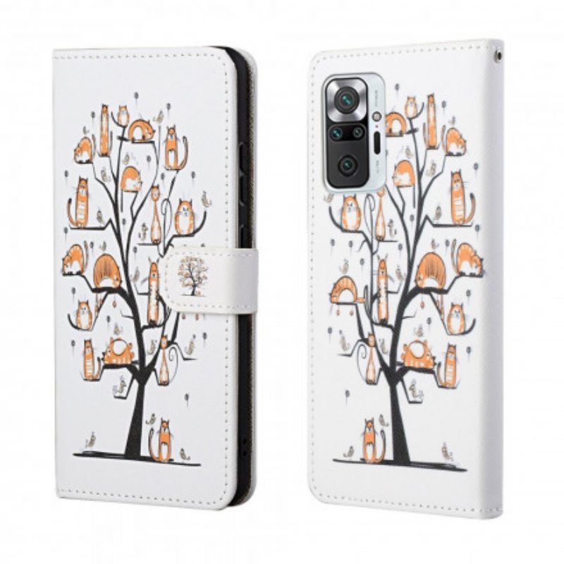 Flip Case Für Xiaomi Redmi Note 10 Pro Mit Kordel Funky Cats Mit Riemen