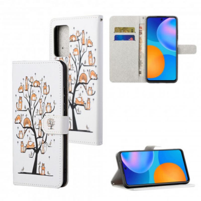 Flip Case Für Xiaomi Redmi Note 10 Pro Mit Kordel Funky Cats Mit Riemen