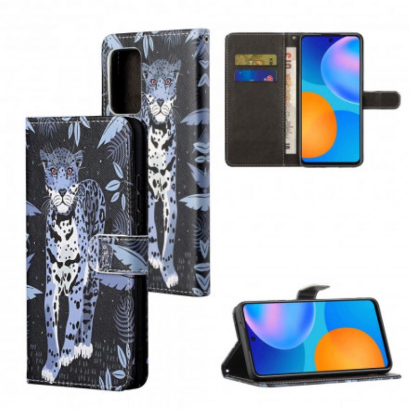 Flip Case Für Xiaomi Redmi Note 10 Pro Mit Kordel Riemchen-leopard