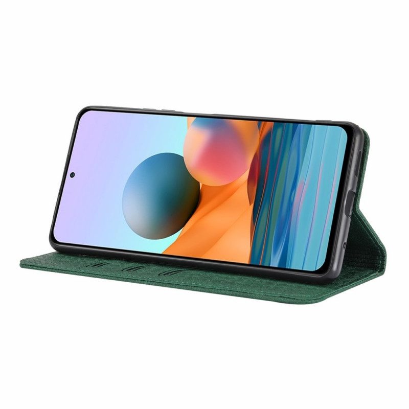 Flip Case Für Xiaomi Redmi Note 10 Pro Mit Kordel Riemchen-stil Aus Gewebtem Leder