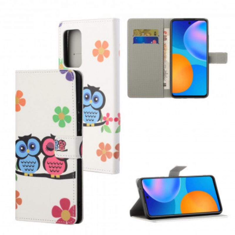 Flip Case Für Xiaomi Redmi Note 10 Pro Paar Eulen